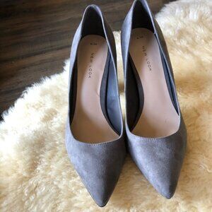 New Look Charcoal Suede Heels